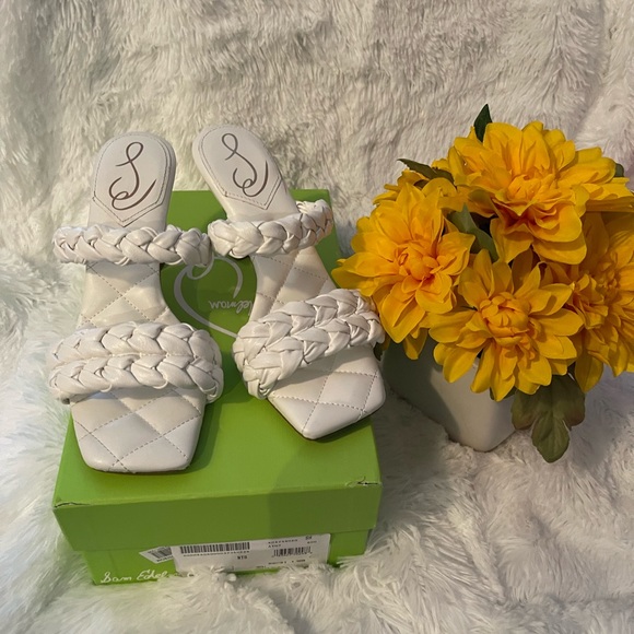 Sam Edelman white, braided sandals size 8 - Picture 11 of 12